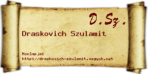 Draskovich Szulamit névjegykártya